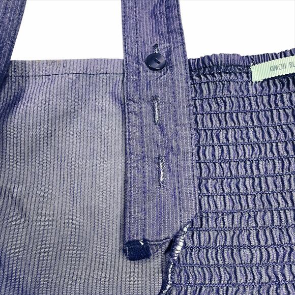 URBAN OUTFITTERS KIMCHI BLUE Pinstripe Jane Corset Top Dress Purple/Blue Size M - Picture 7 of 9